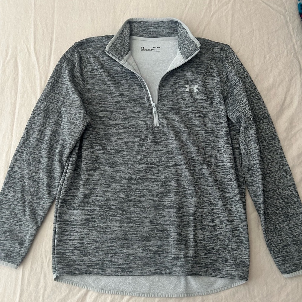 Under Armour Men's Heathered Gray Zip-Up Sweater